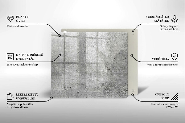 Protetor placa de indução Textura de concreto