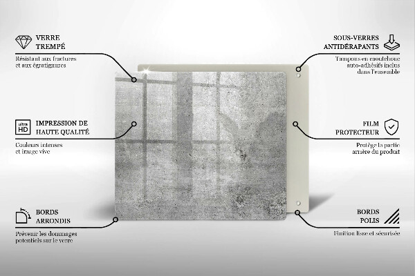 Protetor placa de indução Textura de concreto