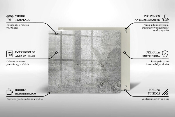 Protetor placa de indução Textura de concreto