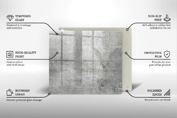 Protetor placa de indução Textura de concreto