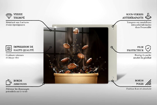 Protetor placa indução Grãos de café quentes