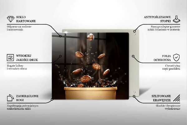 Protetor placa indução Grãos de café quentes