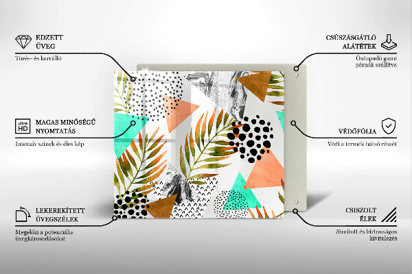 Tábua protetora Padrão de folha Boho