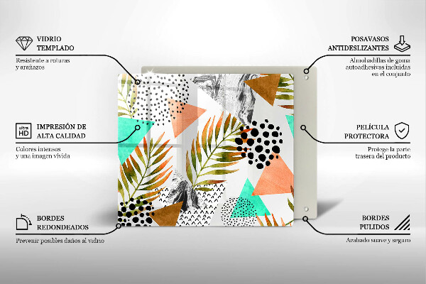 Tábua protetora Padrão de folha Boho