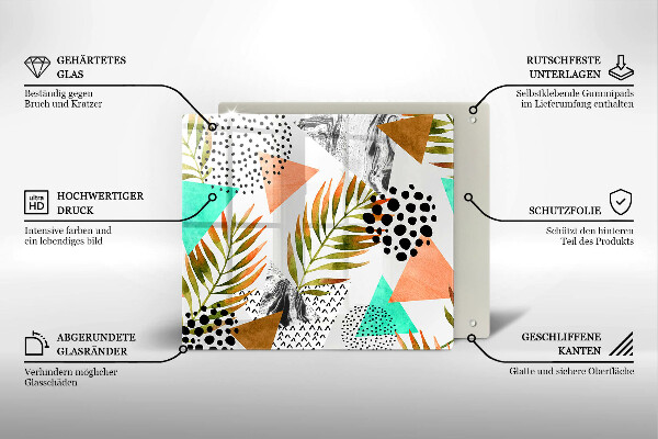 Tábua protetora Padrão de folha Boho