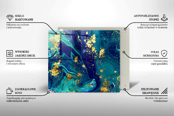 Protetor placa indução Abstração com ouro