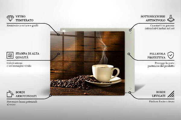 Protetor placa de indução Xícara de café de madeira