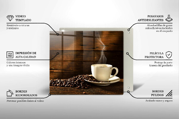 Protetor placa de indução Xícara de café de madeira