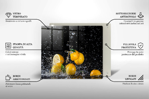Protetor placa indução Fruta limão suculenta