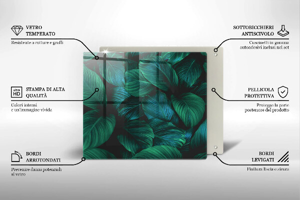 Protetor placa indução Folhas da selva