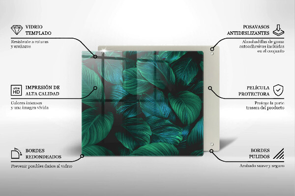 Protetor placa indução Folhas da selva