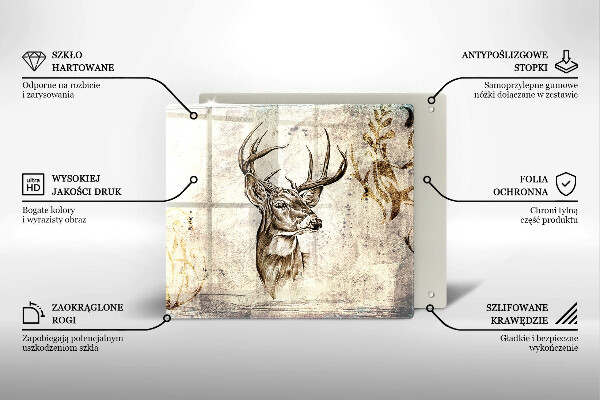 Protetor placa de indução Ilustração de animal veado