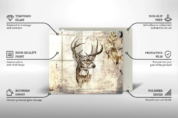 Protetor placa de indução Ilustração de animal veado