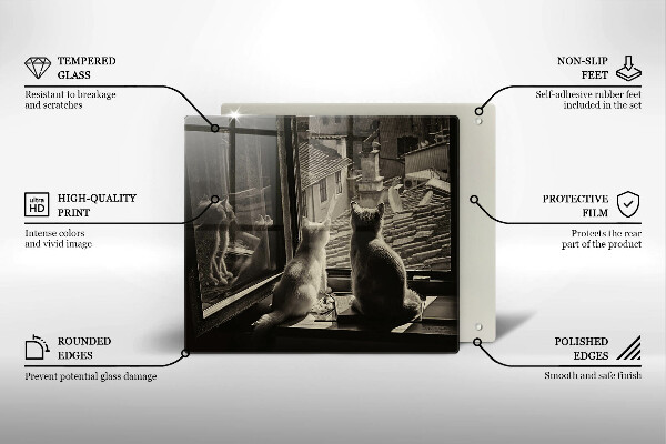 Tábua protetora Cidade dos gatos e janela