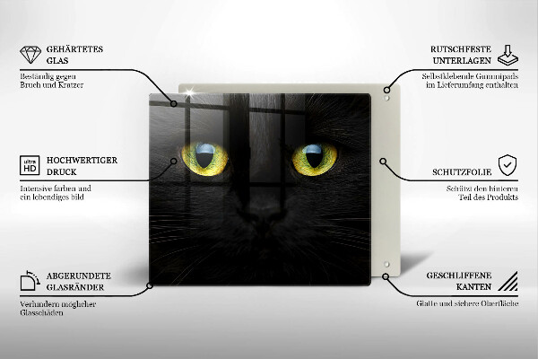 Protetor placa indução Olhos de gato de animais