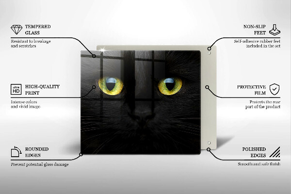 Protetor placa indução Olhos de gato de animais