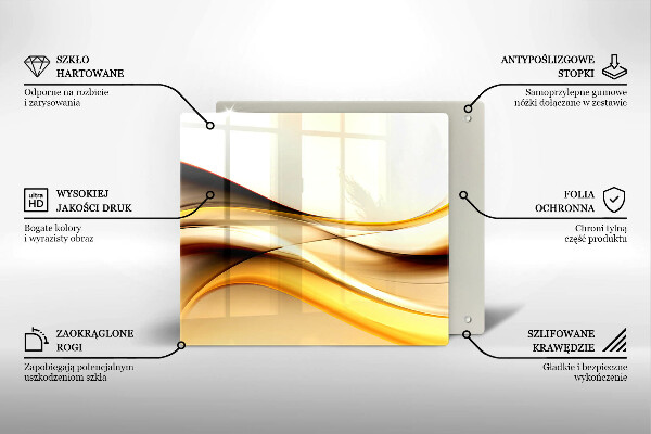 Protetor placa indução Linhas de fumaça abstratas