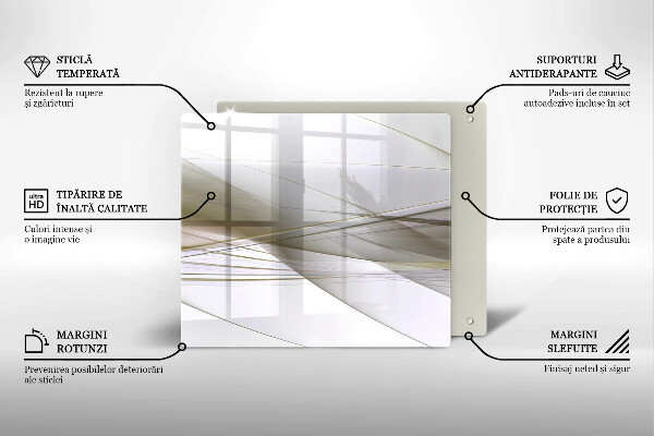 Protetor placa indução Design de linhas abstratas