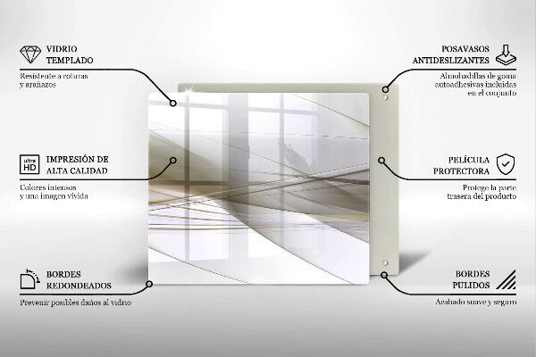 Protetor placa indução Design de linhas abstratas