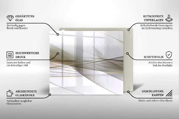 Protetor placa indução Design de linhas abstratas