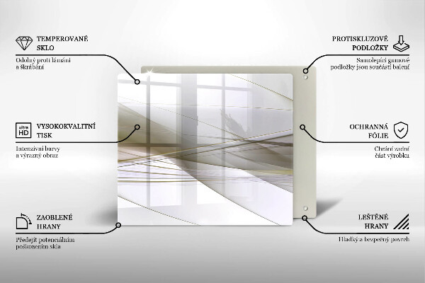 Protetor placa indução Design de linhas abstratas