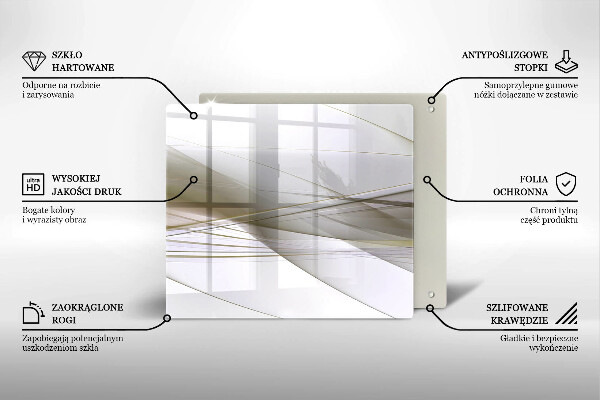 Protetor placa indução Design de linhas abstratas