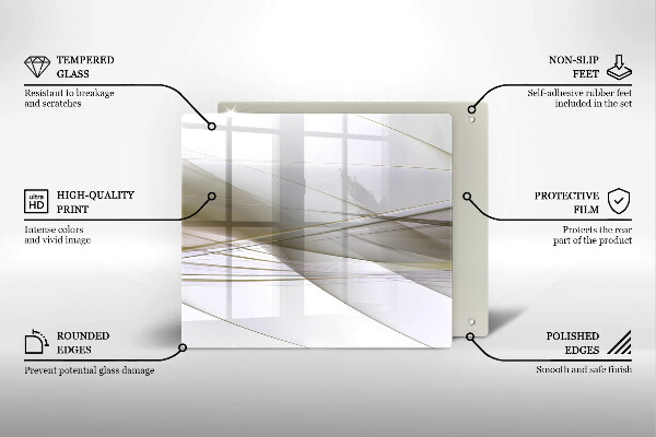 Protetor placa indução Design de linhas abstratas