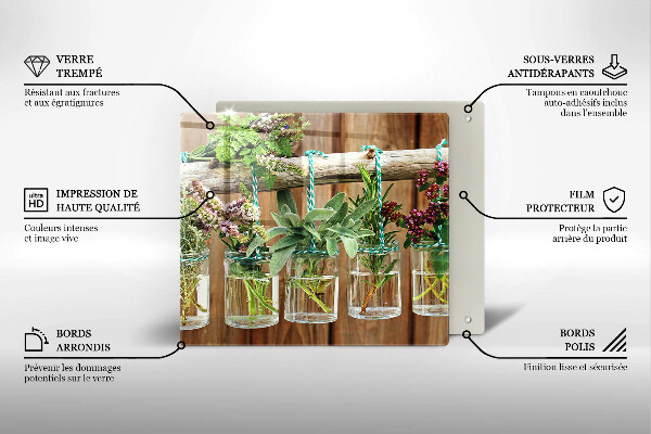 Tábua protetora Plantas de ervas vintage