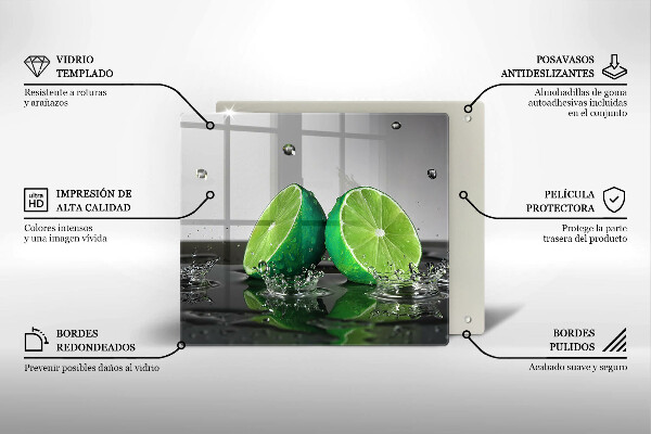 Protetor placa indução Limões suculentos e água