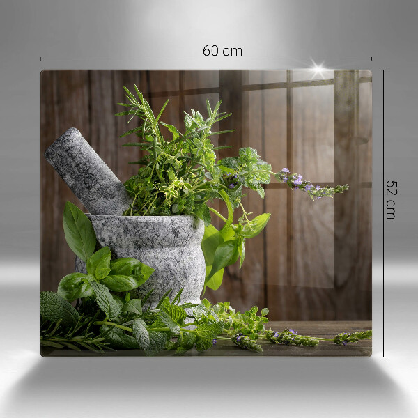 Protetor placa de indução Plantas, ervas e madeira