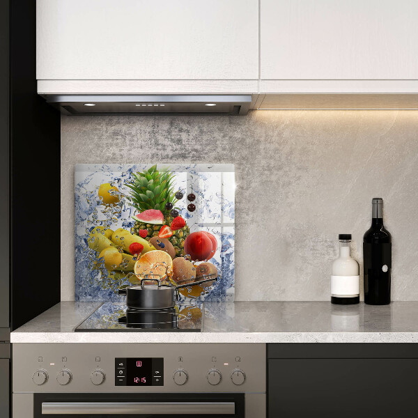 Protetor placa de indução Frutas suculentas e água