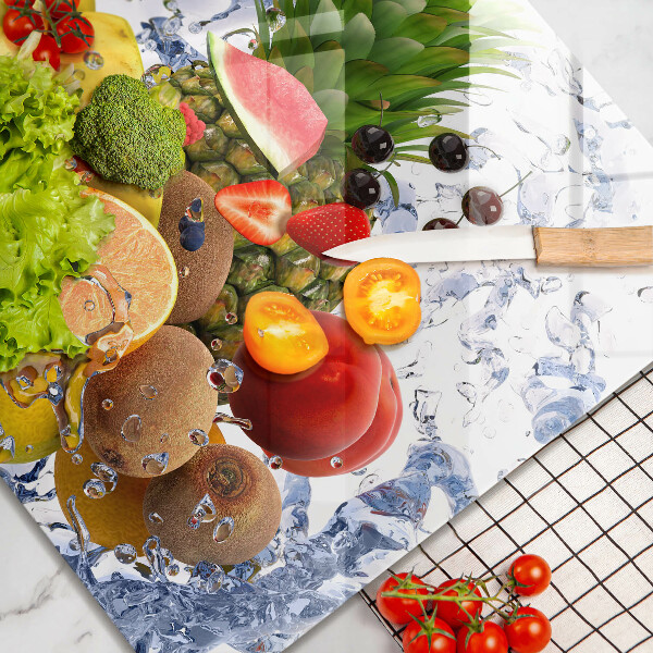 Protetor placa de indução Frutas suculentas e água