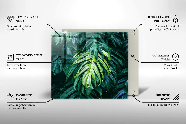 Protetor placa de indução Folhas de monstera selvagem