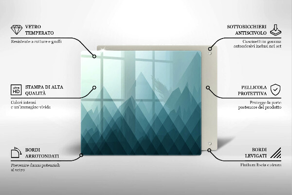 Tábua protetora Montanhas abstratas