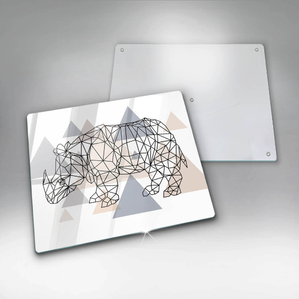 Protetor placa indução Rinoceronte de arte linear