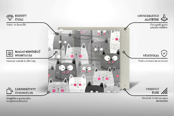 Protetor placa indução Ilustração de gato