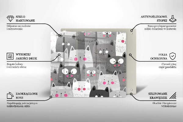 Protetor placa indução Ilustração de gato