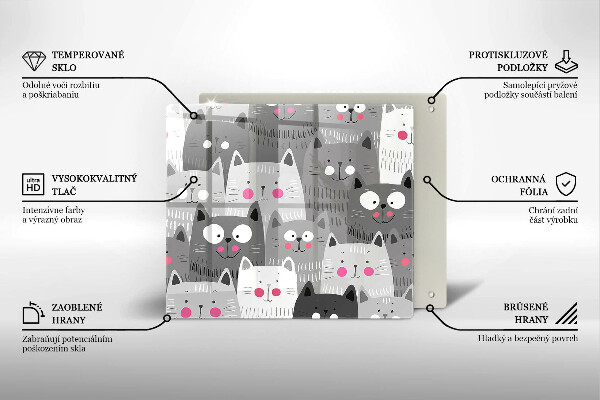 Protetor placa indução Ilustração de gato