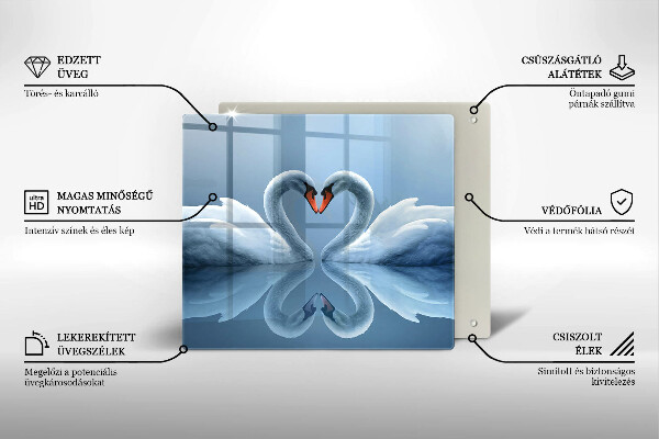 Protetor placa de indução Coração de dois cisnes