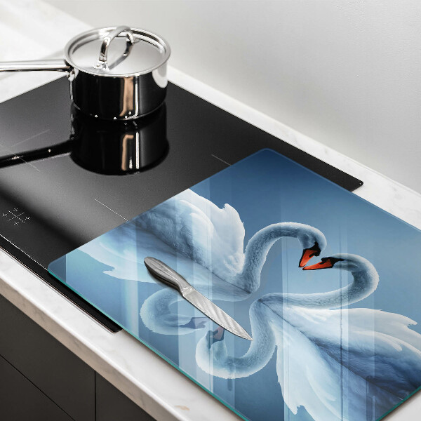 Protetor placa de indução Coração de dois cisnes