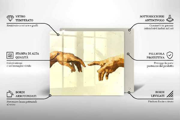 Tábua protetora Criação das mãos de Adão