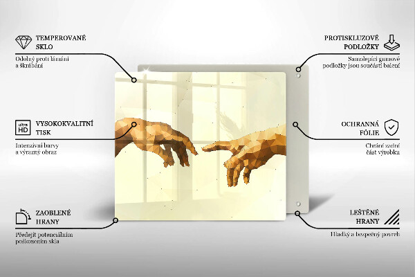 Tábua protetora Criação das mãos de Adão