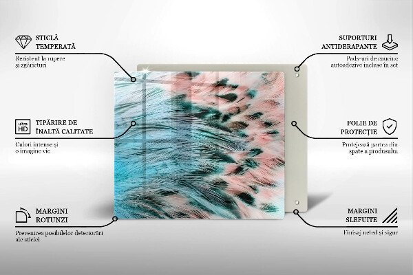Tábua protetora penas de pássaros boho