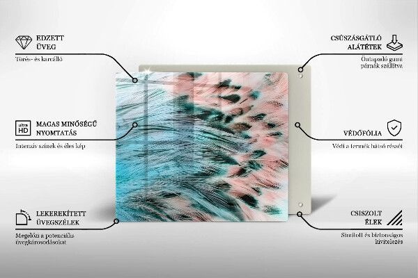 Tábua protetora penas de pássaros boho