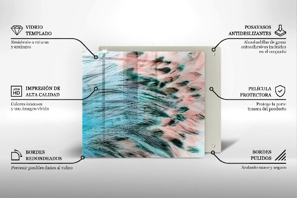 Tábua protetora penas de pássaros boho