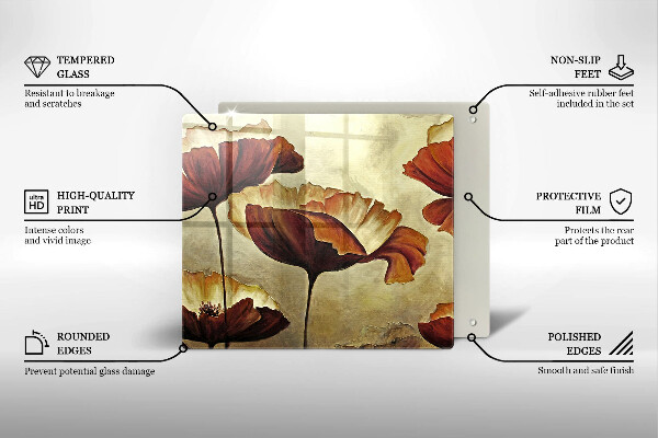 Tábua protetora Flores boho pintadas