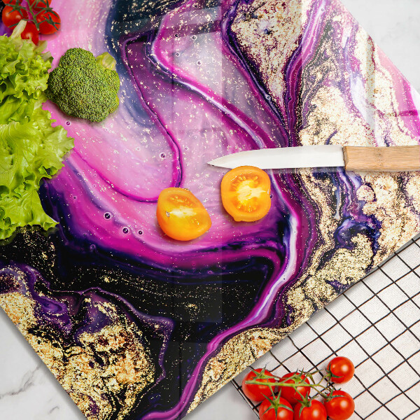 Protetor placa de indução Design abstrato dourado