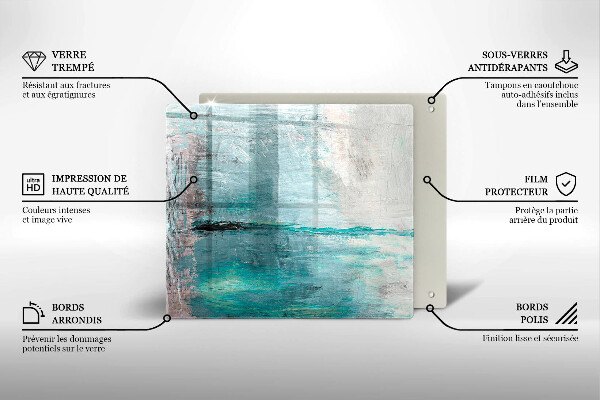 Protetor placa de indução Fundo de pintura abstrata