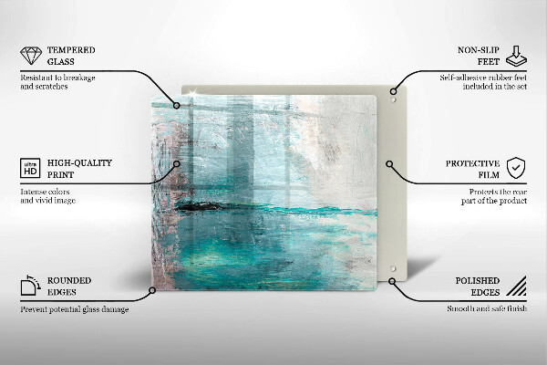 Protetor placa de indução Fundo de pintura abstrata