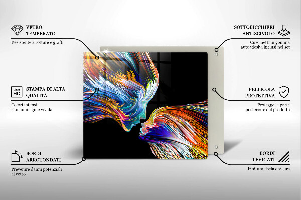 Tábua protetora Beijo abstrato